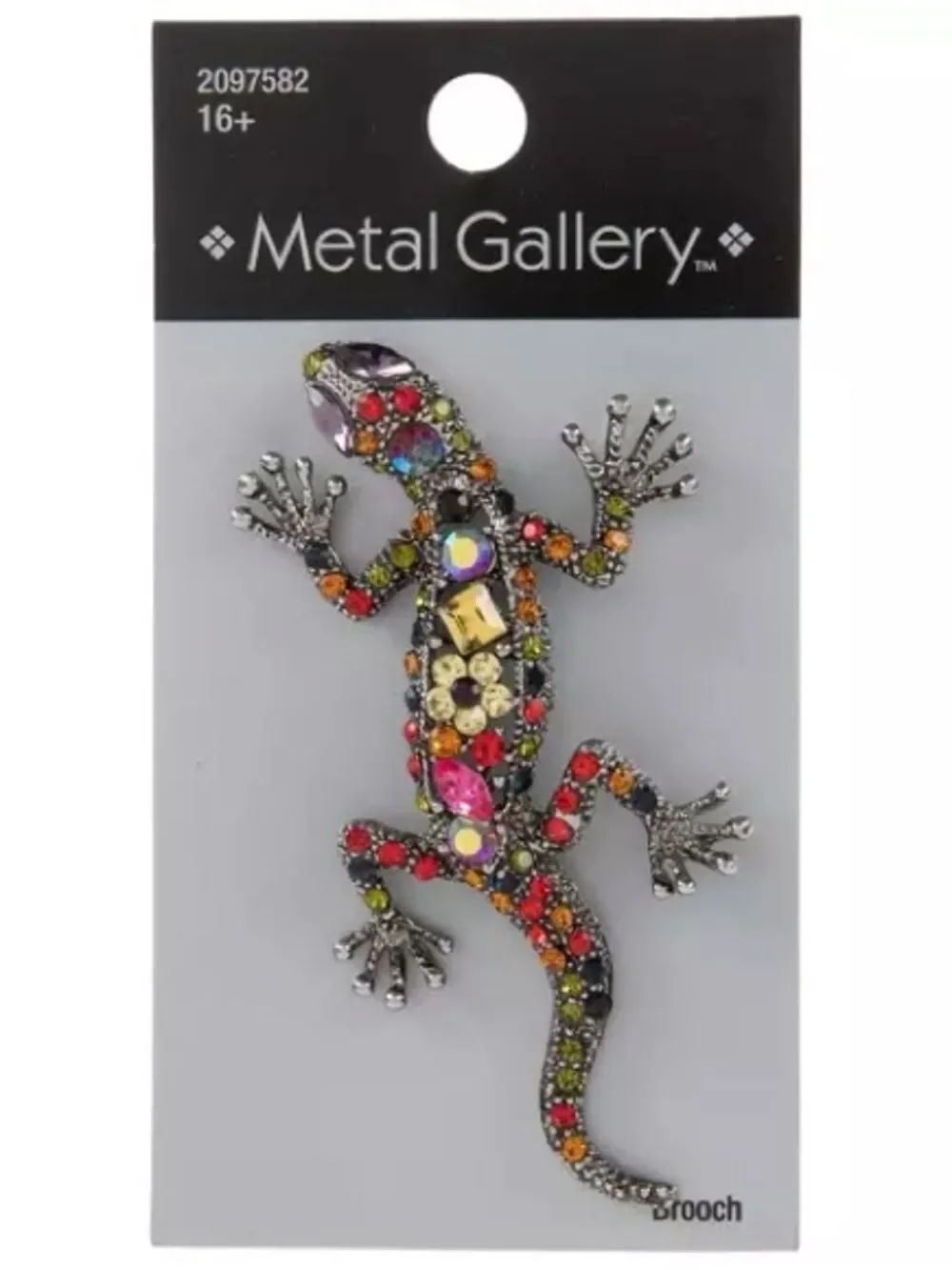 New Metal Gallery Salamander Jeweled Lizard Brooch Reptile Pin